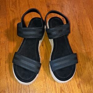Black Strappy Sandals, American Eagle, size 6 worn a few times